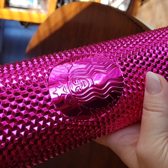 1 pink Starbucks 2022 Venti Sangria (pink) Studded Cold Cup (1 cup) - Picture 3 of 6